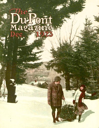 Albero di Natale, copertina della rivista DuPont, dicembre 1923 da American School