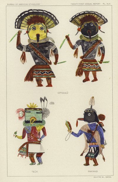 Citulilu, Teuk, Pakwabi (litografia a colori) da American School