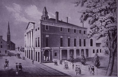 Municipio, Wall Street, New York City nel 1790 da American School