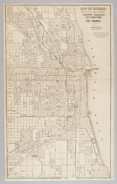 Mappa della città di Chicago da American School