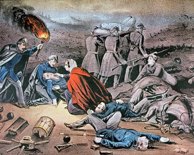 Clara Barton cura i feriti durante la Guerra Civile Americana da American School