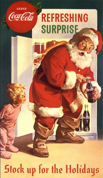 Pubblicità di “Coca-Cola” con Babbo Natale, anni 