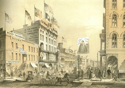 Museo del Col. Woods, da Chicago Illustrated, con descrizioni letterarie di James W. Sheahan, pubblicato da Jevne & Almini, Chicago da American School