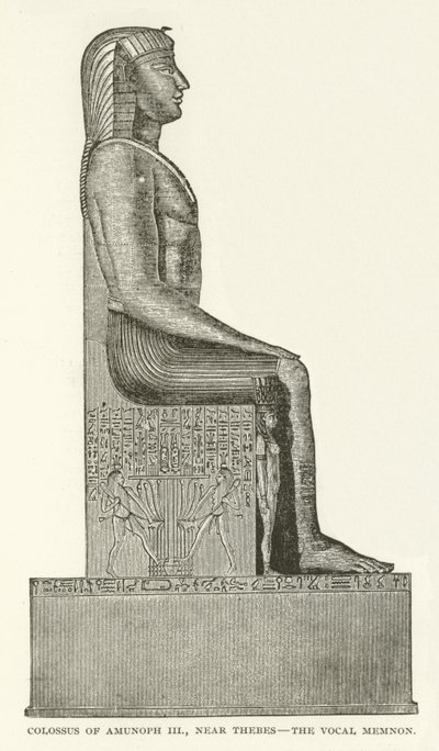 Colosso di Amenofi III, vicino a Tebe, il Memnone Vocal da American School