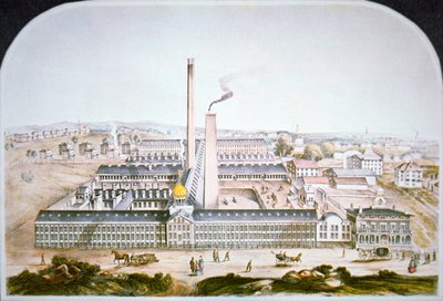 Fabbrica di armi brevettate Colt a Hartford, Connecticut da American School