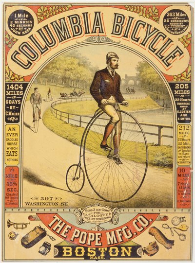 Pubblicità della bicicletta Columbia, c.1890s da American School