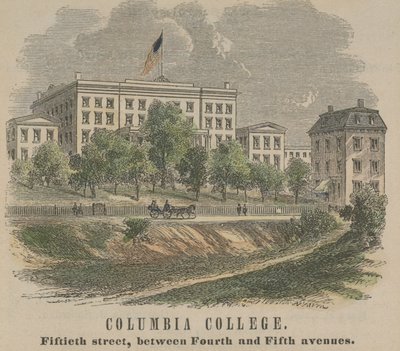 Columbia College, Fiftieth Street, tra la Quarta e la Quinta Avenue, 1865 da American School