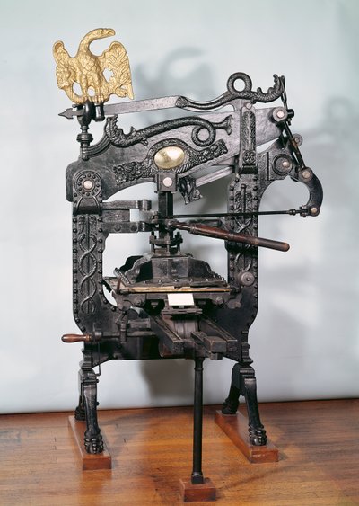 Pressa da stampa Columbia, realizzata da Clymer e Dixon, 1837 da American School