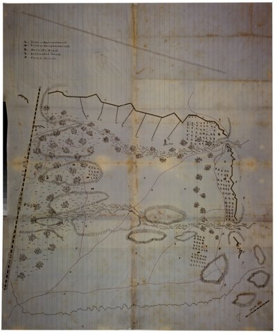 Mappa della guerra civile confederata del campo dell
