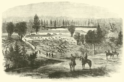 Opere confederate a Hatchers Run, agosto 1864 da American School