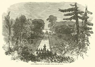 Ponte di cotone costruito da McPherson sul Big Black, maggio 1863 da American School
