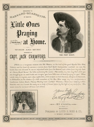 Copertina del foglio di partitura per Little Ones Praying at Home da American School