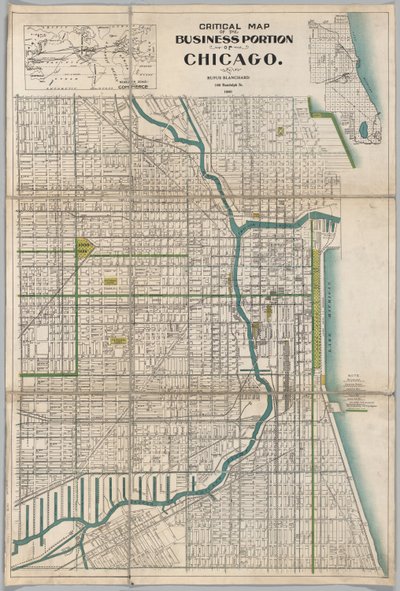 Mappa critica della parte commerciale di Chicago da American School