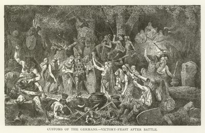 Costumi dei germani, festa della vittoria dopo la battaglia da American School