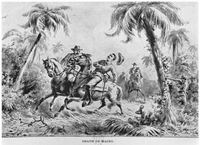 Morte di Antonio Maceo (1845-96), illustrazione da The Story of Cuba di Murat Halstead, pubblicato nel 1898 da American School
