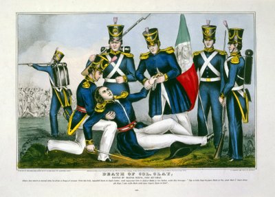 Morte del Col. Clay, Battaglia di Buena Vista, 23 febbraio 1847 da American School