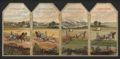 Macchinari agricoli Deering (litografia a colori) da American School