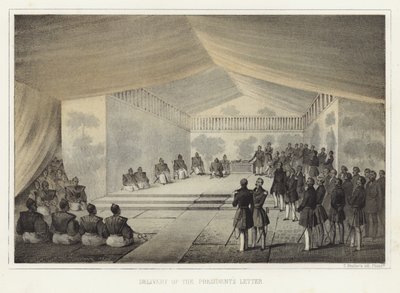 Consegna della lettera del Presidente, Kurihama, Giappone, 14 luglio 1853 da American School