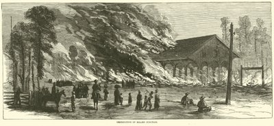 Distruzione della stazione di Millen, novembre 1864 da American School