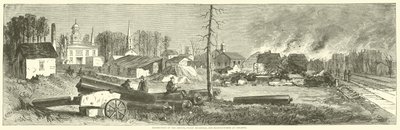 Distruzione dei depositi, edifici pubblici e manifatture ad Atlanta, novembre 1864 da American School