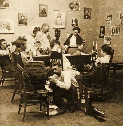 Dettaglio da McCarthys Wake (Parte 1), 1899 (stereografia) da American School