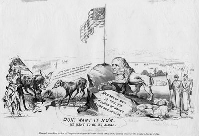 Non lo vogliamo ora: vogliamo essere lasciati soli, pubblicato in Ohio, 1861 da American School