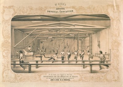 Istituto di educazione fisica del Dr. Rich, inciso e pub. da Wm. Endicott & Co, New York, 1850 da American School