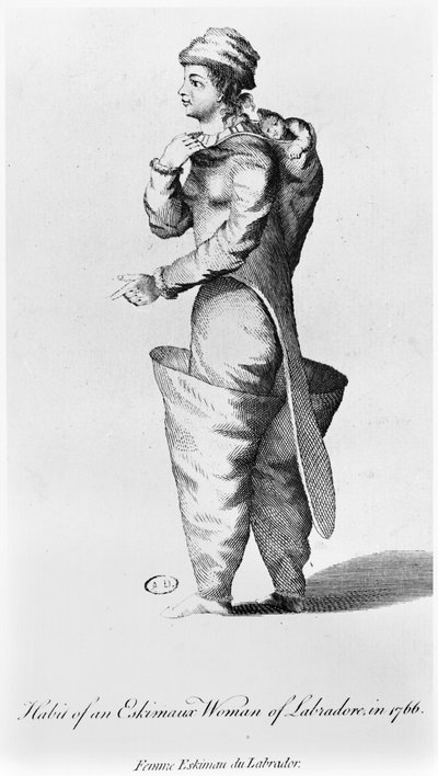 Abito per una donna esquimese del Labrador, 1766 da American School