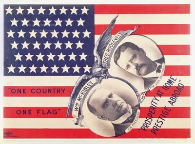 Manifesto elettorale per le elezioni presidenziali americane del 1900 da American School