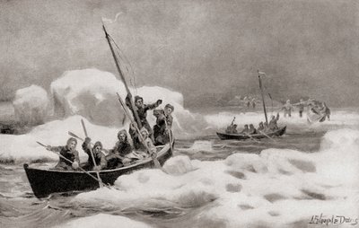 Elisha Kent Kane, leader della Seconda Spedizione Grinnell del 1853, alla ricerca della spedizione perduta del Capitano Sir John Franklin nelle Regioni Artiche, da La Storia del Nostro Paese, pubblicata nel 1905 (litografia) da American School