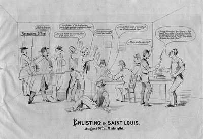 Arruolamento a Saint Louis: 30 agosto a mezzanotte, c.1862 da American School