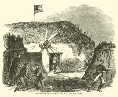 Ingresso della galleria che conduce alla miniera, giugno 1863 da American School