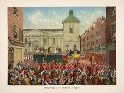 Esecuzione di Robert Emmet in Thomas Street, 20 settembre 1803, pub. 1803 da American School