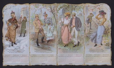 Calendario della moda per il 1899 da American School