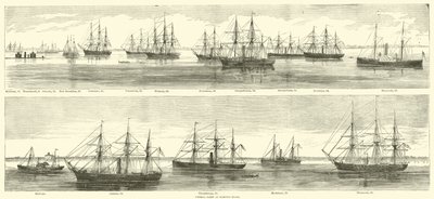 Flotta federale a Hampton Roads, dicembre 1864 da American School