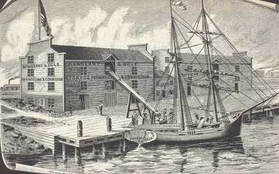 Prima spedizione di grano dal magazzino di Chicago, Newberry & Dole da American School