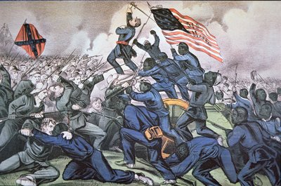 Fort Wagner assaltato dal 54° reggimento del Massachusetts (Colored) da American School