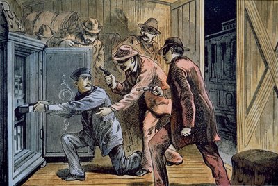 La banda di Frank e Jesse James rapina il vagone espresso di un treno nel 1879 da American School