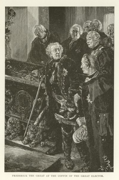 Federico il Grande alla Bara del Grande Elettore da American School