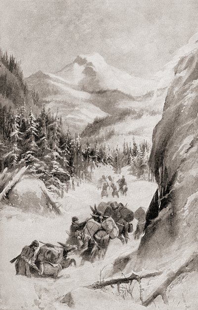Fremont nelle Montagne Rocciose, Nord America durante la sua quarta spedizione del 1848, da 