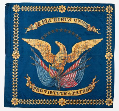 Vista frontale della bandiera della Guerra Civile, c.1861-1865 da American School