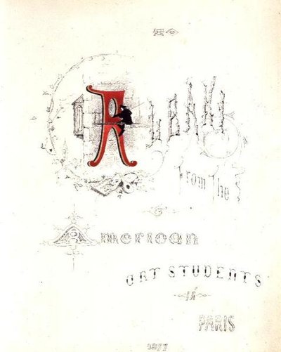 Frontespizio da un album dedicato ad Albani dagli Studenti d