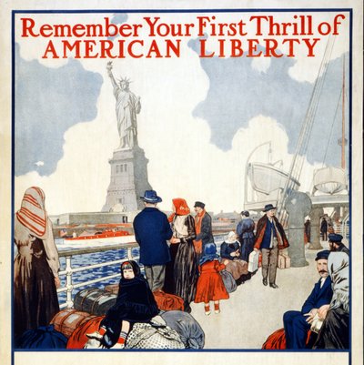 Poster di raccolta fondi per il 2° Prestito della Libertà del 1917, pub. 1917 da American School