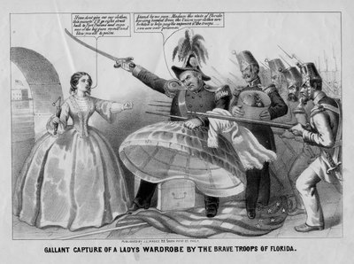 Cattura galante del guardaroba di una signora da parte delle coraggiose truppe della Florida, pubblicato da J.L. Magee, Filadelfia, c. 1861 da American School