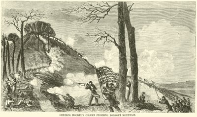 Colonna del generale Hooker che assalta Lookout Mountain, novembre 1863 da American School