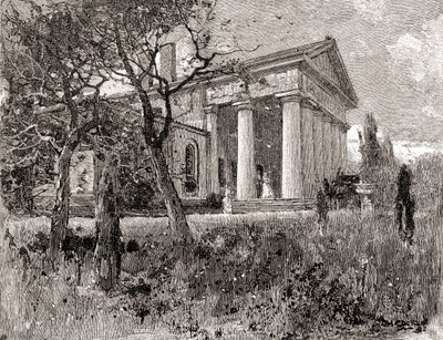 La casa del generale Robert E. Lee, Arlington, Virginia, nel XIX secolo, da 