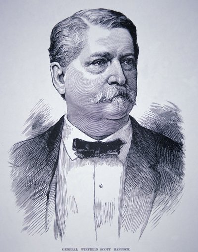 Generale Winfield Scott Hancock (1824-86) da American School