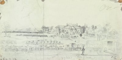Vista generale alla fine della battaglia, dai Taccuini della Guerra Civile da American School