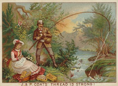 Gentiluomo che pesca sulla riva del fiume da American School
