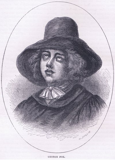 George Fox 1651, illustrazione da Cassells History of the United States pub. da Petter & Galpin c.1890 da American School